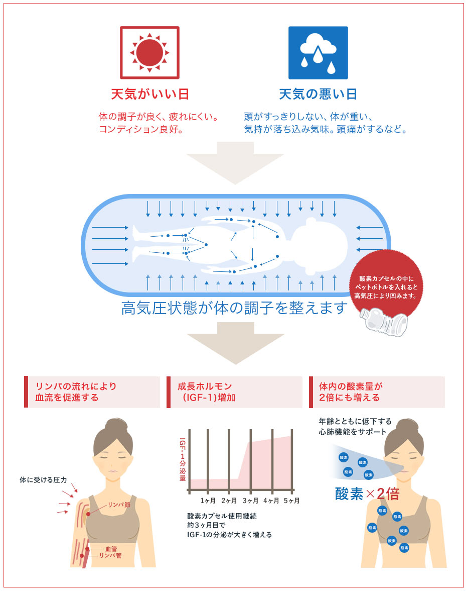 体の調子を整える流れの図